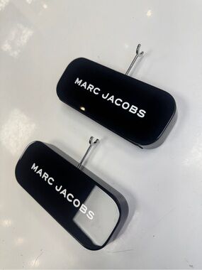 Marc Jacobs Black Hard Shell Accessory with White Logo (Set of 2)
